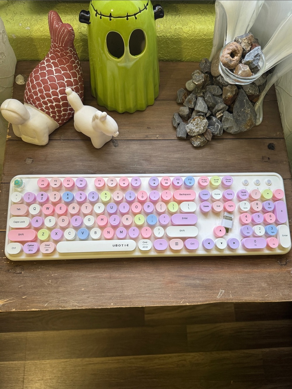 UBOTIE Wireless Mechanical-Style Keyboard